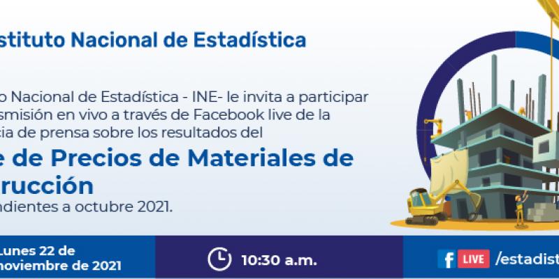 Índice de Precios de Materiales de Construcción octubre 2021
