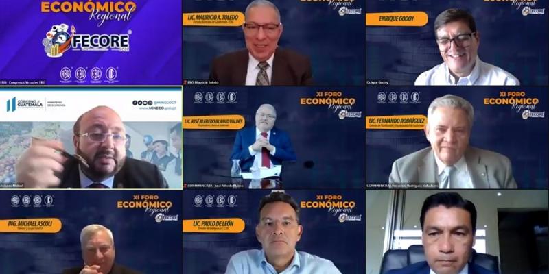 El Ministro de Economía, Antonio Malouf, durante su participación en mesa redonda en el marco del XI Foro Económico Regional (Fecore 2022).
