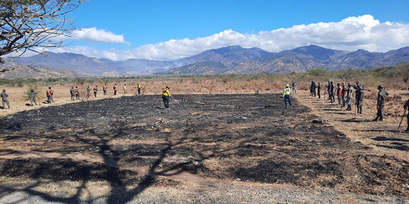 Tercera Brigada de Infantería se capacita en técnicas básicas para el control de incendios forestales