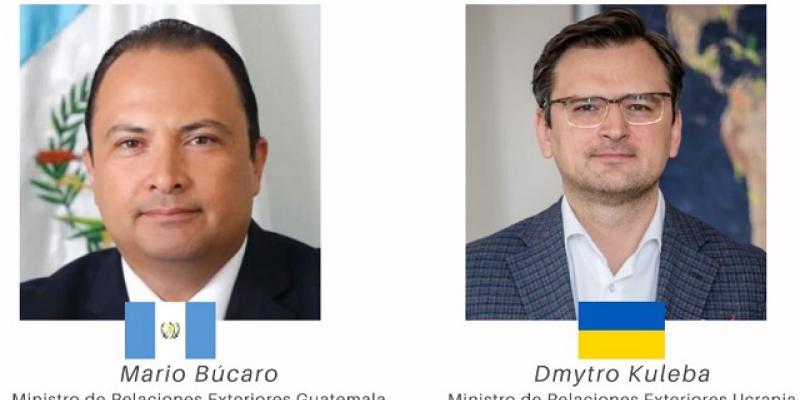 Ministros de Relaciones Exteriores de Guatemala y Ucrania conversan por teléfono sobre relación bilateral e intercambio comercial