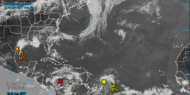 Imagen satelital. Fuente: NHC.
