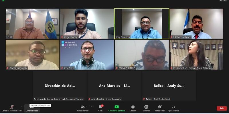 Los técnicos guatemaltecos y beliceños se reunieron en forma digital.