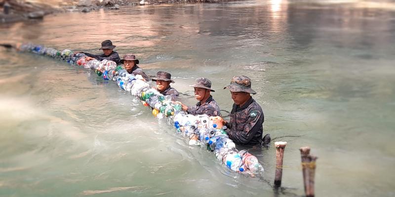 Ejército de Guatemala instala biobardas en el departamento de Huehuetenango.