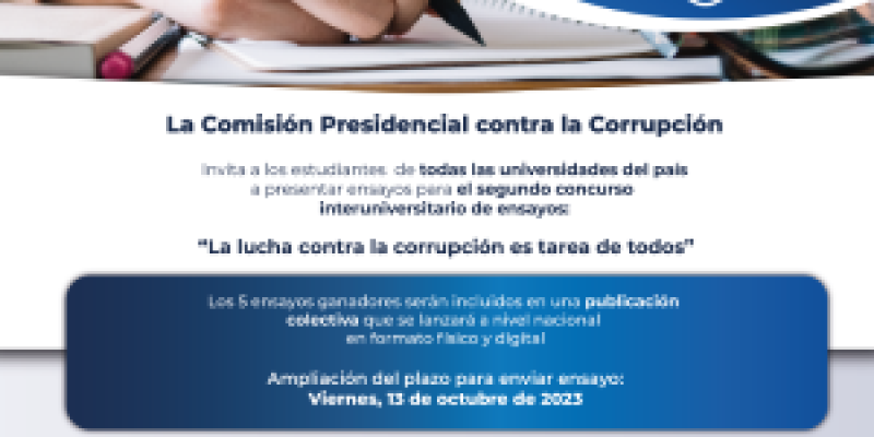 Bases para el Concurso de Ensayos "La lucha contra la corrupción es tarea de todos"
