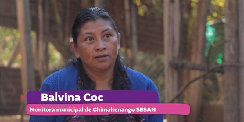 Día de la mujer: El día a día de Balvina Coc, monitora de la SESAN de San Martín Jilotepeque