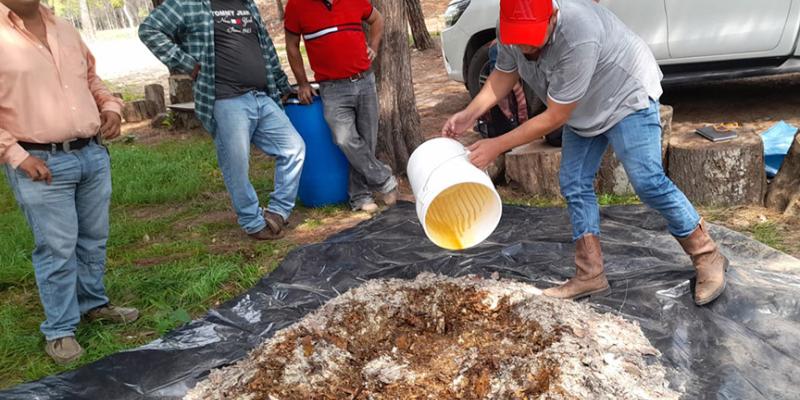 Instruyen sobre técnicas prácticas para la preparación de abono orgánico en Chiquimula