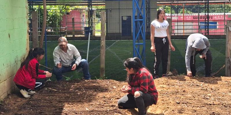 Implementan Huerto Escolar Pedagógico en Jalapa