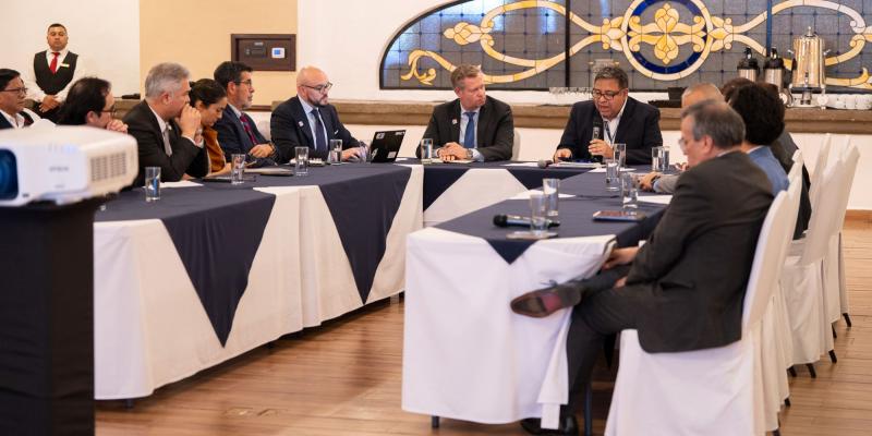 Participantes en la reunión de grupo de trabajo. 