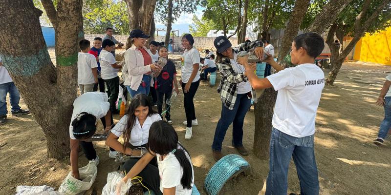 La herramienta para el aprendizaje de la producción de alimentos: huertos escolares 