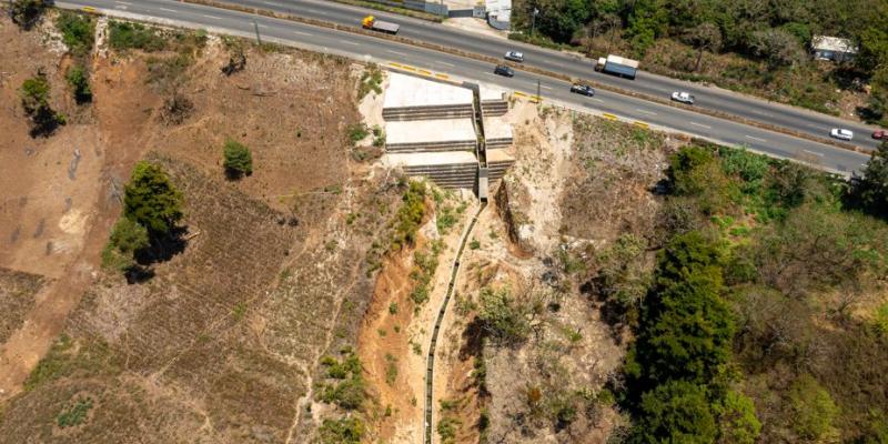 CIV concluye obra de mitigación y prevención en el km 26.2 de la Ruta a El Salvador 