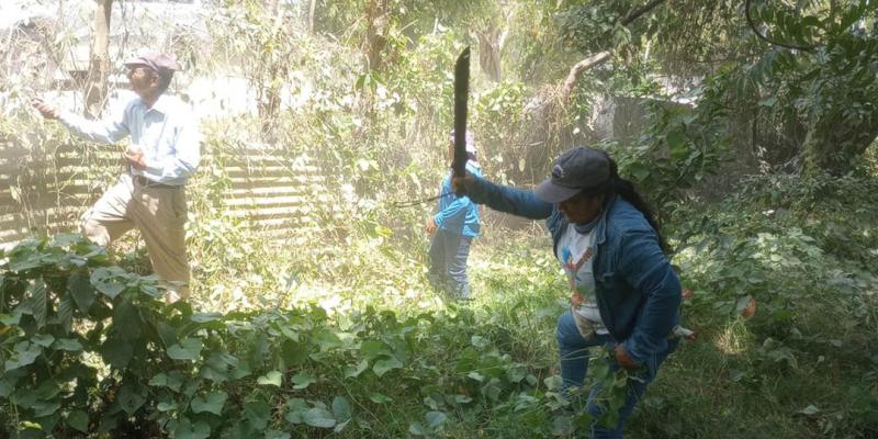 Realizan jornada de limpieza en el Centro Eco Productivo El Remate