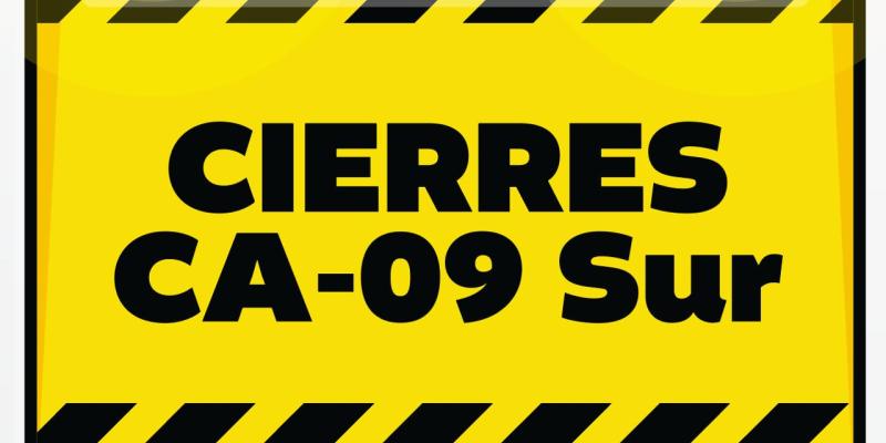 CIV anuncia cierres parciales en la CA-9 Sur para estudios técnicos preventivos