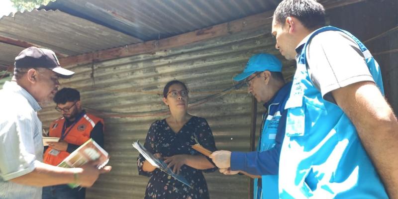 UDEVIPO y CONRED realizan evaluaciones de riesgo en Chinautla para proteger a las familias