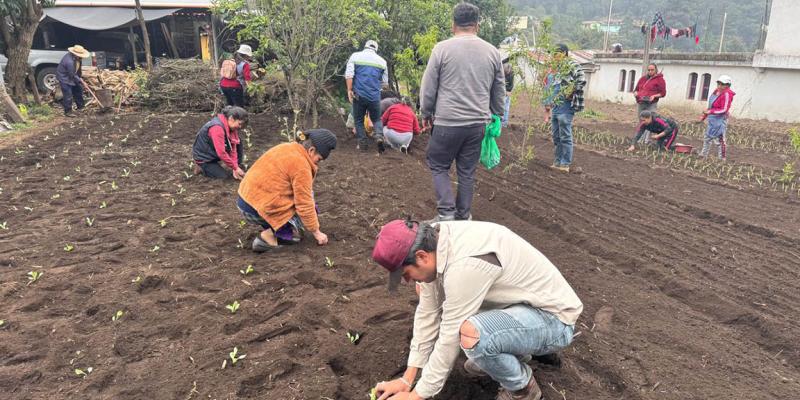 Huerto comunal en San Marcos promueve la seguridad alimentaria y desarrollo rural