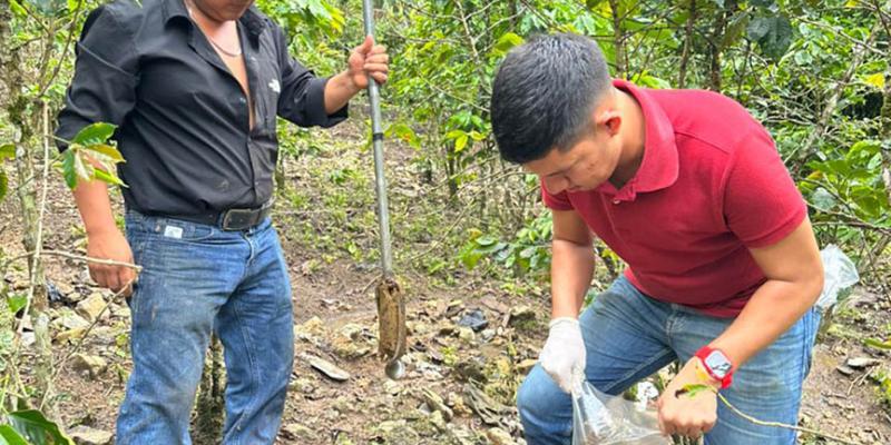 Realizan muestreo de suelo para determinar fertilidad