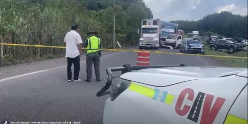 Provial responde con agilidad a múltiple colisión en Santa Bárbara 