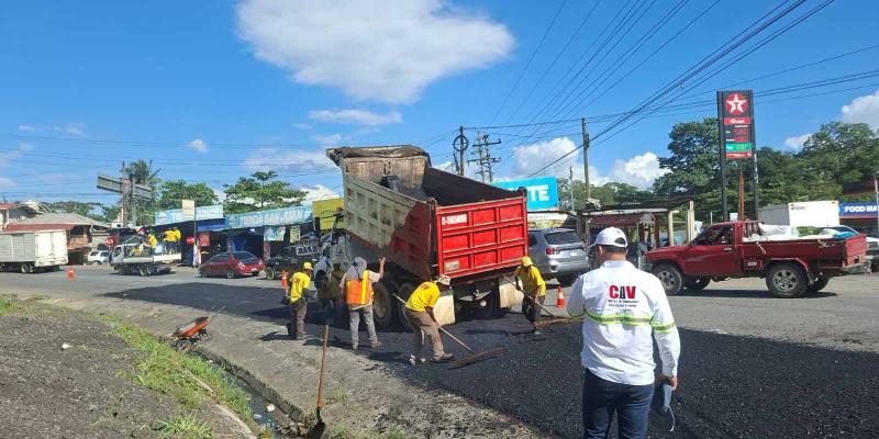 Mejoras en la CA-13: se realiza bacheo entre La Ruidosa y Río Dulce 