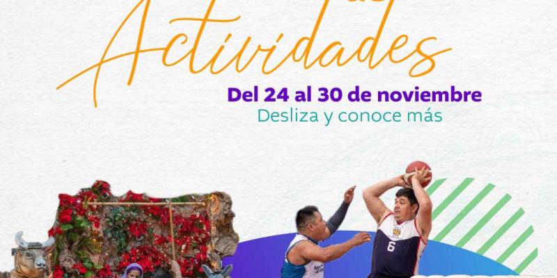 Agenda de actividades 24 al 30 de noviembre de 2025