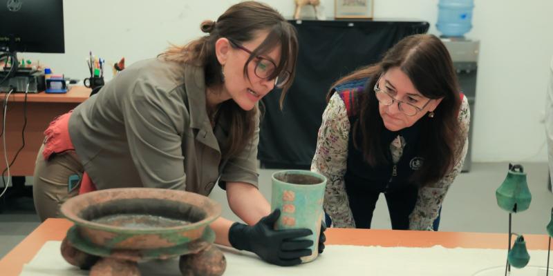 Ministra Grazioso verifica avances de evaluación y diagnóstico de bienes culturales en el MUNAE. 