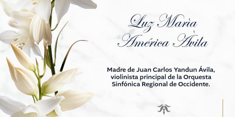 El Ministerio de Cultura y Deportes lamenta el fallecimiento de Luz María América Ávila