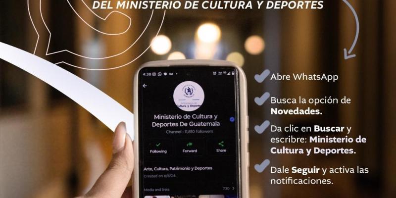 Súmate al canal de WhatsApp del Ministerio de Cultura y Deportes