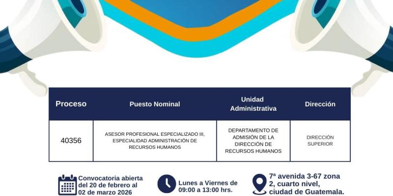 Convocatoria externa para Asesor Profesional Especializado III