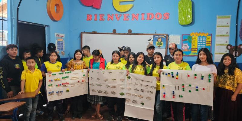 Jóvenes de Tamahú preservan el sistema vigesimal maya mediante actividades lúdicas